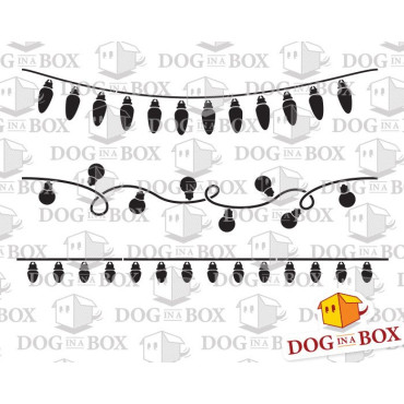 Christmas Lights stencil n.1 - Modular christmas stencil for wood signs, windows decor and walls