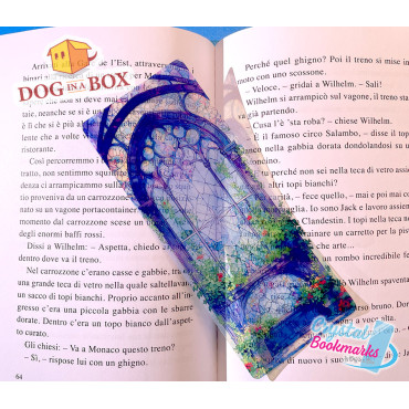 Flowers shop Bookmark n.1 - Handmade Transparent Bookmark | Crystal, Stained Glass Effect | elegant bookmark
