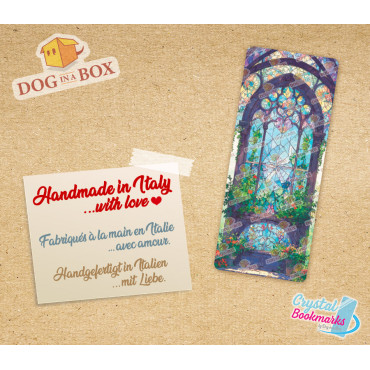 Blumenladen Lesezeichen Nr. 1 – Handgemachtes transparentes Lesezeichen | Kristall, Buntglas Effekt | elegantes Lesezeichen