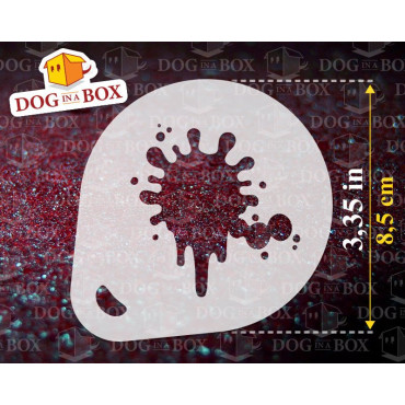 Paint splats stencils (set of 3) Cappuccino and Coffee cocoa powder decor stencil - Face Painting stencils