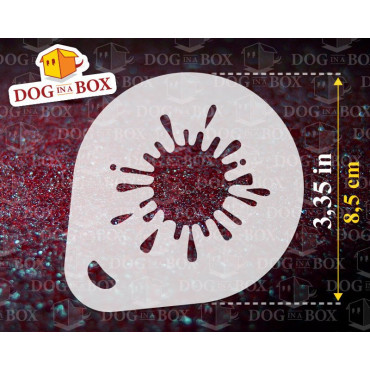 Paint splats stencils (set of 3) Cappuccino and Coffee cocoa powder decor stencil - Face Painting stencils