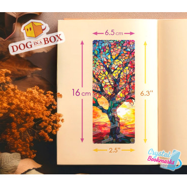Tree of life Bookmark n.1 - Handmade Transparent Bookmark | Crystal, Stained Glass Effect | Celtic bookmark