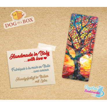 Segnalibro albero della vita n.1 - Segnalibro trasparente fatto a mano | Effetto vetro, cristallo | Segnalibro celtico