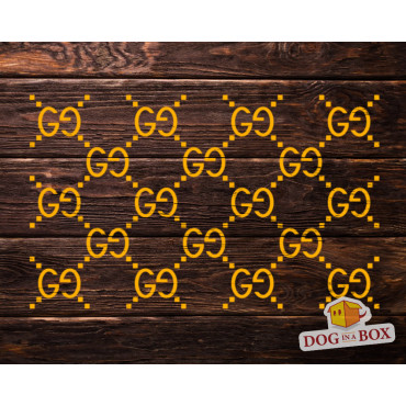 Gucci pattern stencil n.2 - Fashion brand logo stencil for painting on walls, fabrics, plastic