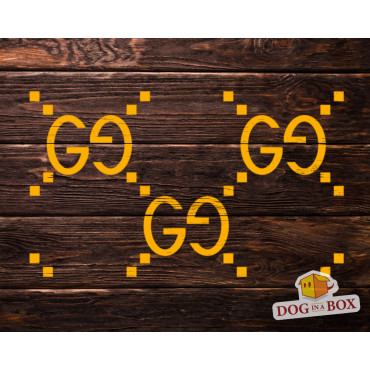 Gucci pattern stencil n.4 - Fashion brand logo stencil for painting on walls, fabrics, plastic