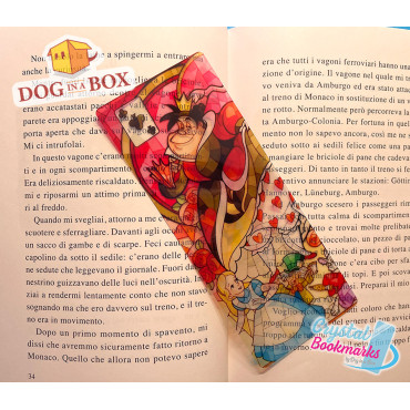 Alice Bookmark n.3 - Handmade Transparent Bookmark | Crystal, Stained Glass Effect | Disney bookmark