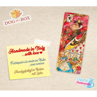 Alice Bookmark n.3 - Handmade Transparent Bookmark | Crystal, Stained Glass Effect | Disney bookmark