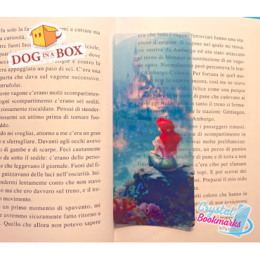 Ariel Bookmark n.4 - Handmade Transparent Bookmark | Crystal, Stained Glass Effect | Disney bookmark