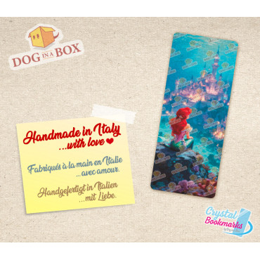 Ariel Lesezeichen Nr. 4 – Handgemachtes transparentes Lesezeichen | Kristall, Buntglas Effekt | Disney Lesezeichen