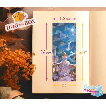 Aurora Bookmark n.5 - Handmade Transparent Bookmark | Crystal, Stained Glass Effect | Disney Sleeping Beauty