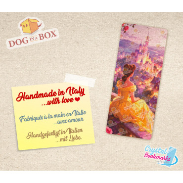 Marque-page Belle n.2 - Marque-page transparent fait main | Effet vitrail, cristal | Disney La belle et la bête