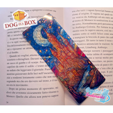 Castle Bookmark n.1 - Handmade Transparent Bookmark | Crystal, Stained Glass Effect | fantasy bookmark