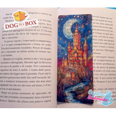 Castle Bookmark n.1 - Handmade Transparent Bookmark | Crystal, Stained Glass Effect | fantasy bookmark