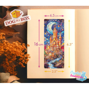 Segnalibro castello n.1 - Segnalibro trasparente fatto a mano | Effetto vetro, cristallo | Segnalibro fantasy