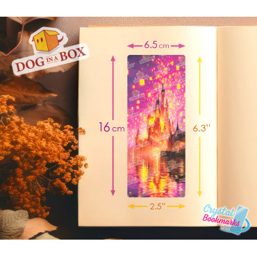 Castle Bookmark n.3 - Handmade Transparent Bookmark | Crystal, Stained Glass Effect | fantasy bookmark