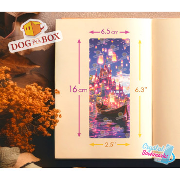 Castle Bookmark n.4 - Handmade Transparent Bookmark | Crystal, Stained Glass Effect | fantasy bookmark