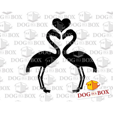 Flamingos stencil - Reusable love stencil for wood signs, walls or fabrics.