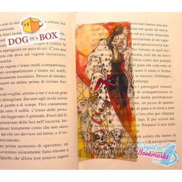 Marque-page Cruella d'Enfer n.1 - Marque-page transparent fait main | Effet vitrail, cristal | Marque-page Disney