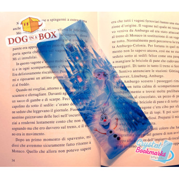 Elsa Bookmark n.3 - Handmade Transparent Bookmark | Crystal, Stained Glass Effect | Disney Frozen