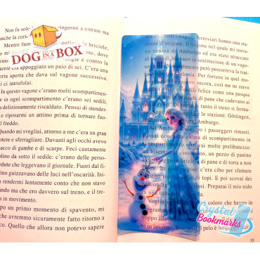 Marque-page Elsa n.3 - Marque-page transparent fait main | Effet vitrail, cristal | Disney Frozen