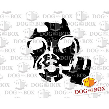 Gasmaskenschablone - Radioaktive Schablone zum Malen von Wänden, Holz und Stoffen. Wiederverwendbare DIY-Schablone für Holzschil