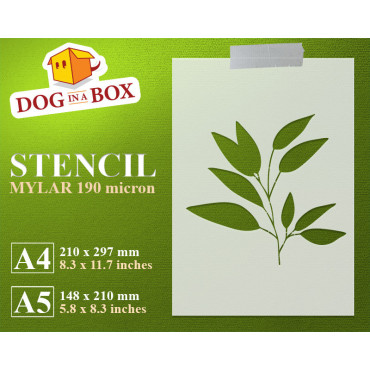 Leaves stencil n.4 - Reusable foliage stencil for wall painting and fabrics