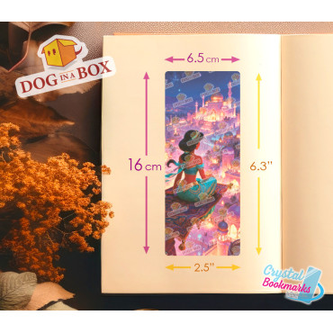 Marque-page Jasmine n.4 - Marque-page transparent fait main | Effet vitrail, cristal | Disney Aladdin