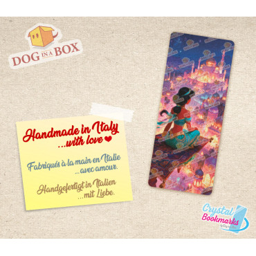 Marque-page Jasmine n.4 - Marque-page transparent fait main | Effet vitrail, cristal | Disney Aladdin