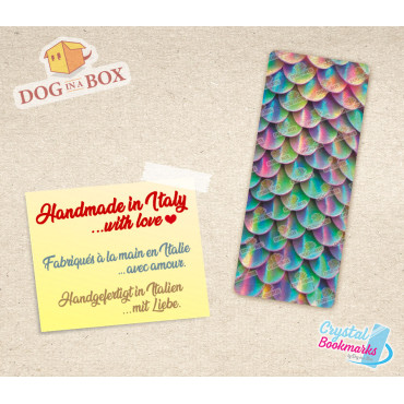 Mermaid Bookmark n.2 - Handmade Transparent Bookmark | Crystal, Stained Glass Effect | Bookmark for girl