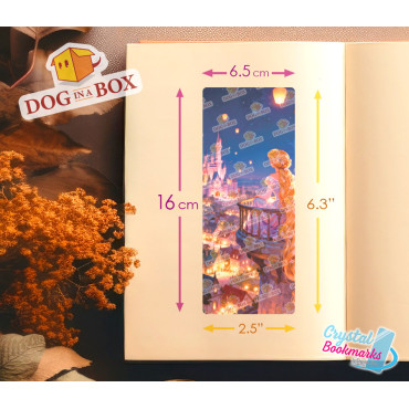Marque-page Rapunzel n.2 - Marque-page transparent fait main | Effet vitrail, cristal | Marque-page Disney