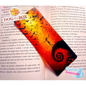 Nightmare Before Christmas Bookmark n.3 - Handmade Transparent Bookmark | Crystal, Stained Glass Effect | Disney