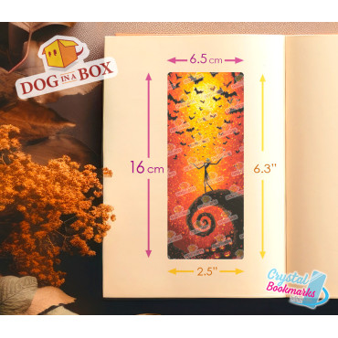 Nightmare Before Christmas Bookmark n.3 - Handmade Transparent Bookmark | Crystal, Stained Glass Effect | Disney