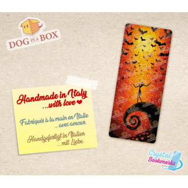 Nightmare Before Christmas Bookmark n.3 - Handmade Transparent Bookmark | Crystal, Stained Glass Effect | Disney