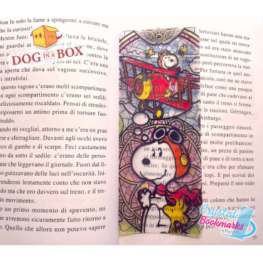 Marque-page Snoopy n.1 - Marque-page transparent fait main | Effet vitrail, cristal | Marque-page Dessin animé