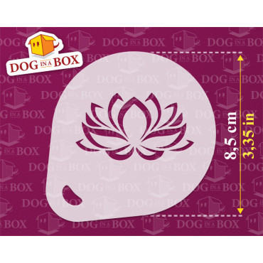 Flower stencils n.1 (set of 3) Cappuccino and Coffee cocoa powder decor stencil - Face Painting stencils