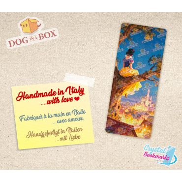 Snow White Bookmark n.3 - Handmade Transparent Bookmark | Crystal, Stained Glass Effect | Disney bookmark