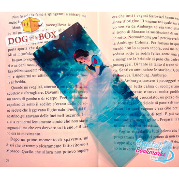 Snow White Bookmark n.4 - Handmade Transparent Bookmark | Crystal, Stained Glass Effect | Disney bookmark