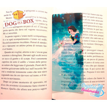 Snow White Bookmark n.4 - Handmade Transparent Bookmark | Crystal, Stained Glass Effect | Disney bookmark