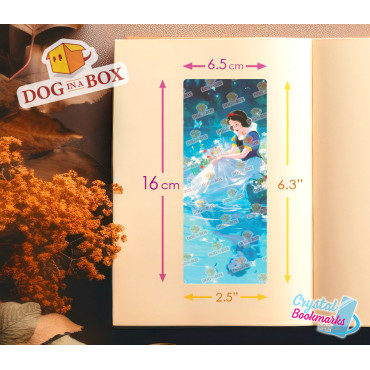 Snow White Bookmark n.4 - Handmade Transparent Bookmark | Crystal, Stained Glass Effect | Disney bookmark