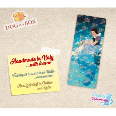Marque-page Blanche Neige n.4 - Marque-page transparent fait main | Effet vitrail, cristal | Marque-page Disney