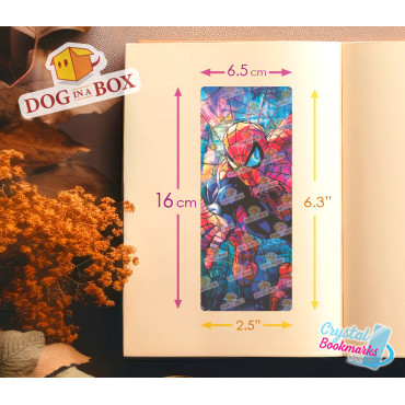 Marque-page Spider-Man n.2 - Marque-page transparent fait main | Effet vitrail, cristal | Marvel Avengers