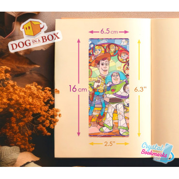 Marque-page Toy Story n.1 - Marque-page transparent fait main | Effet vitrail, cristal | Marque-page Disney