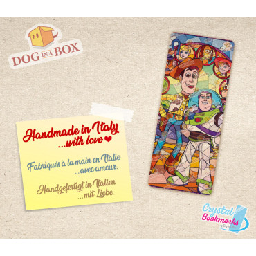 Toy Story Lesezeichen Nr. 1 – Handgemachtes transparentes Lesezeichen | Kristall, Buntglas Effekt | Disney Lesezeichen