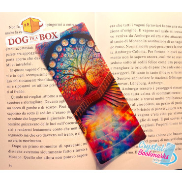 Marque-page Arbre de la vie n.2 - Marque-page transparent fait main | Effet vitrail, cristal | Marque-page celtique