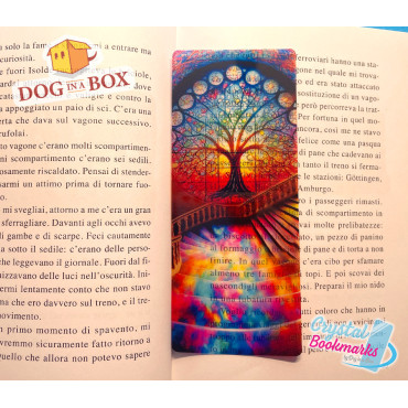 Tree of life Bookmark n.2 - Handmade Transparent Bookmark | Crystal, Stained Glass Effect | Celtic bookmark