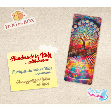 Tree of life Bookmark n.2 - Handmade Transparent Bookmark | Crystal, Stained Glass Effect | Celtic bookmark
