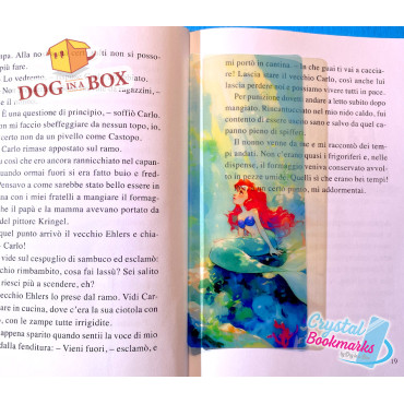 Ariel Bookmark n.2 - Handmade Transparent Bookmark | Crystal, Stained Glass Effect | Disney bookmark