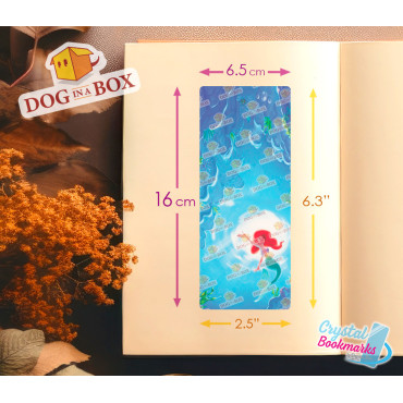 Marque-page Ariel n.3 - Marque-page transparent fait main | Effet vitrail, cristal | Marque-page Disney