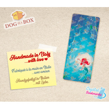 Ariel Bookmark n.3 - Handmade Transparent Bookmark | Crystal, Stained Glass Effect | Disney bookmark