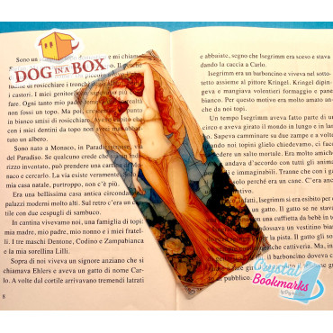 Art Nouveau Bookmark n.1 - Handmade Transparent Bookmark | Crystal, Stained Glass Effect | Art bookmark